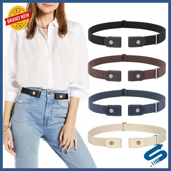 No Buckle Elastic Stretch Belt for Pants, Adjustable 24-34 Inch main image 5